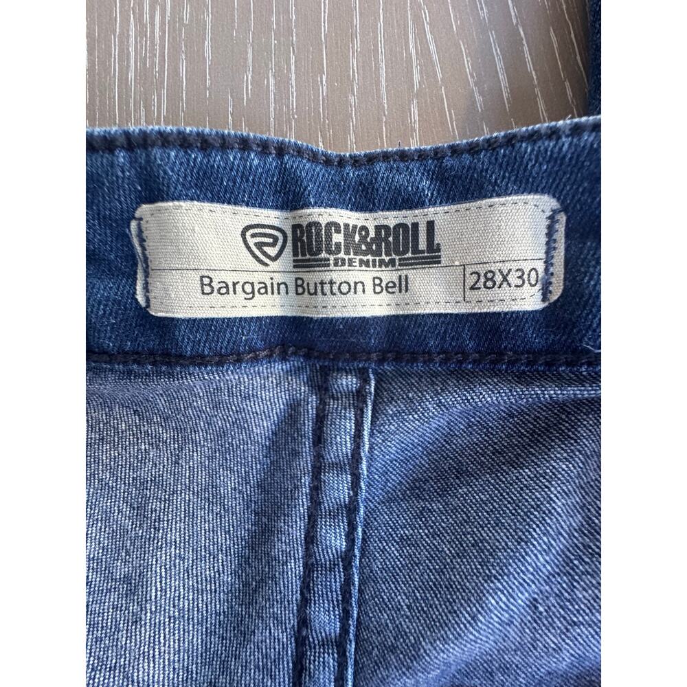 Rock & Roll Denim Women's Bargain Button Bell Desert Scene Flare Jeans 28x30 - Picture 4 of 7